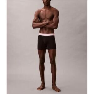 Calvin Klein Men's Black Pink Cotton Stretch Boxer Briefs Underwear Size L